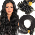 Keratin Bonded Hair Extensions 100% Human Remy Full Head Thick Hair - Multiple Colors & Lengths