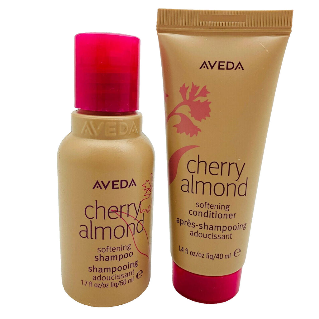 Cherry Almond Hair Shampoo & Conditioner Set - Nourishing 1.7 oz & 1.4 oz
