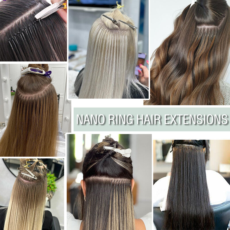 Nano Ring Hair Extensions Human Hair Micro Loop Beads 100% Remy Hair