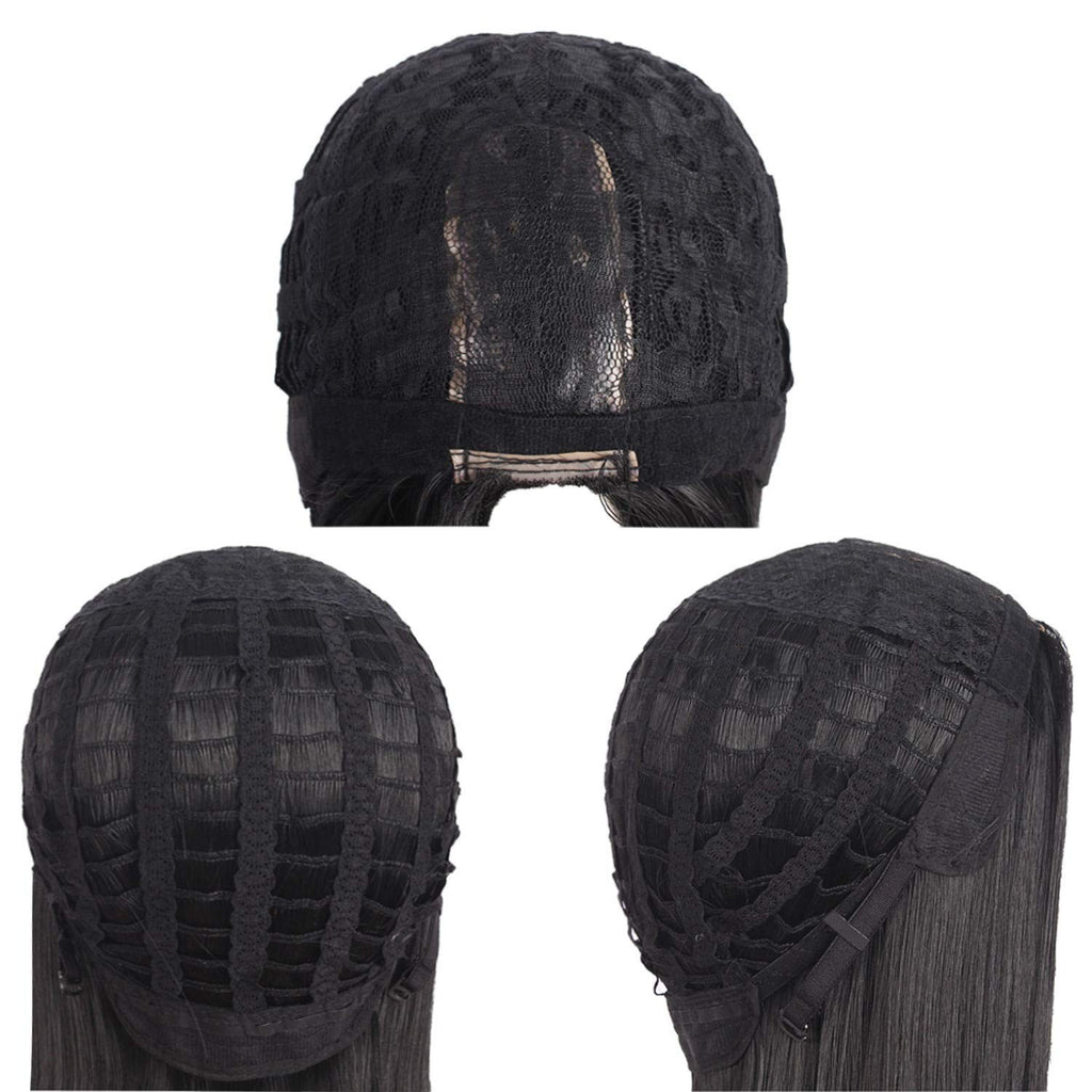 Long Straight Costume Wig - 40 Inch Anime Cosplay Hair in Black