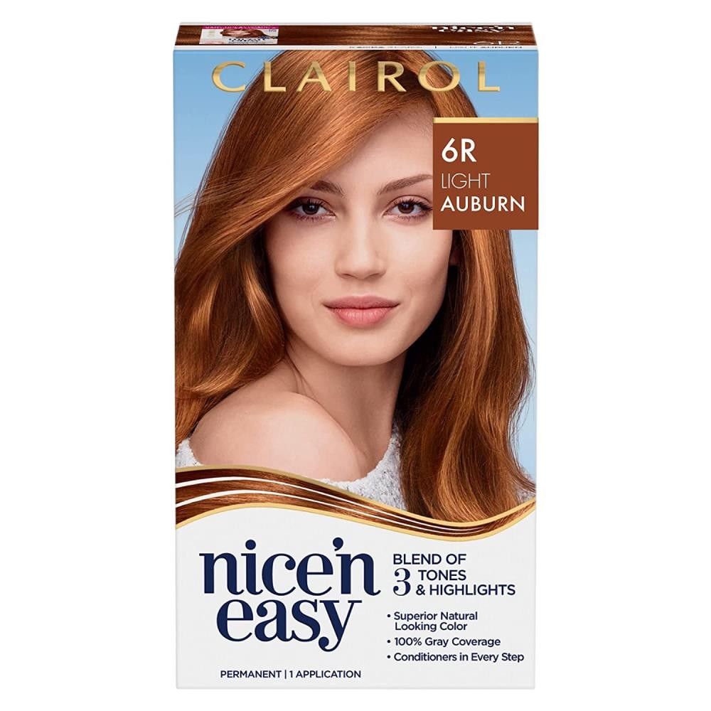 Light Auburn Permanent Hair Color Kit - Pack of 3, 6R Natural Shade