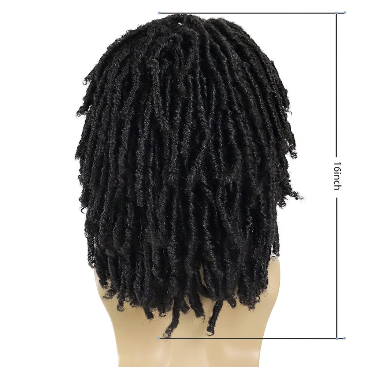 Men's Short Braided Wigs Afro Bob Dreadlocks Twist Hair for Men & Drag Queens