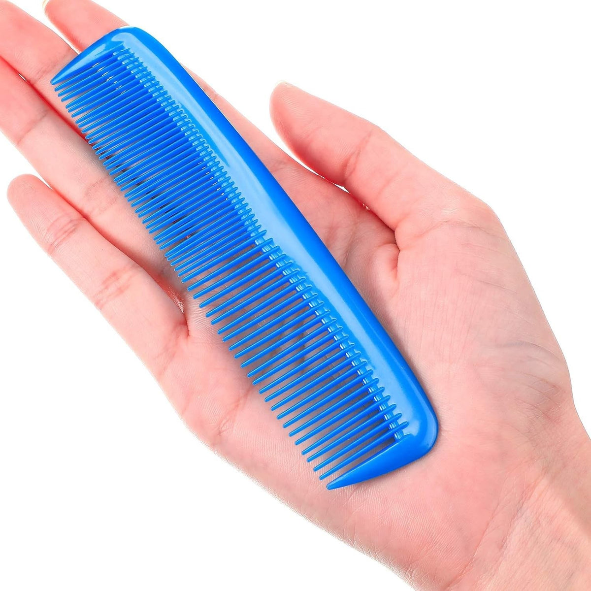 12-Piece Travel Hair Combs Set - Fine Tooth, Blue, Portable