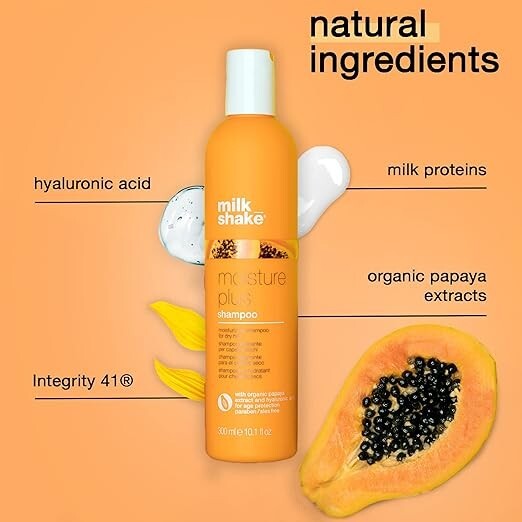 Moisture Plus Shampoo - Hydrating Hair Care with Organic Papaya & Quinoa