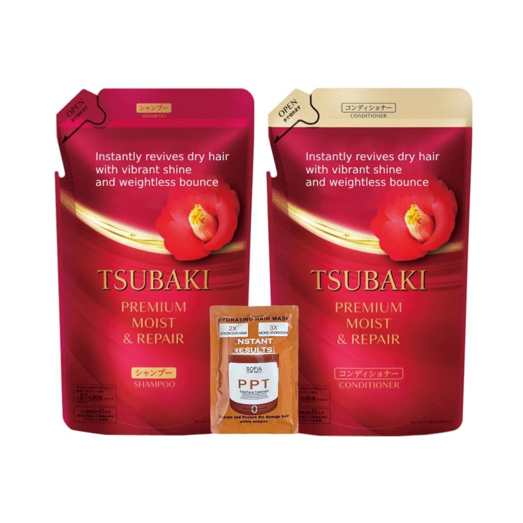 Tsubaki Premium Moist Repair Shampoo & Conditioner Set - 300ml Refill Pack