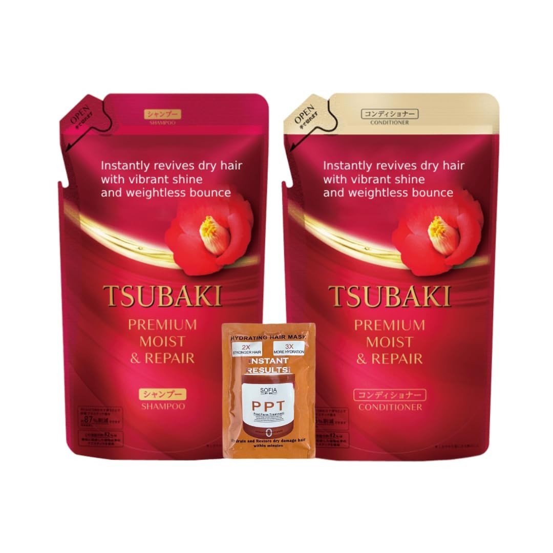Tsubaki Premium Moist Repair Shampoo & Conditioner Set - 300ml Refill Pack