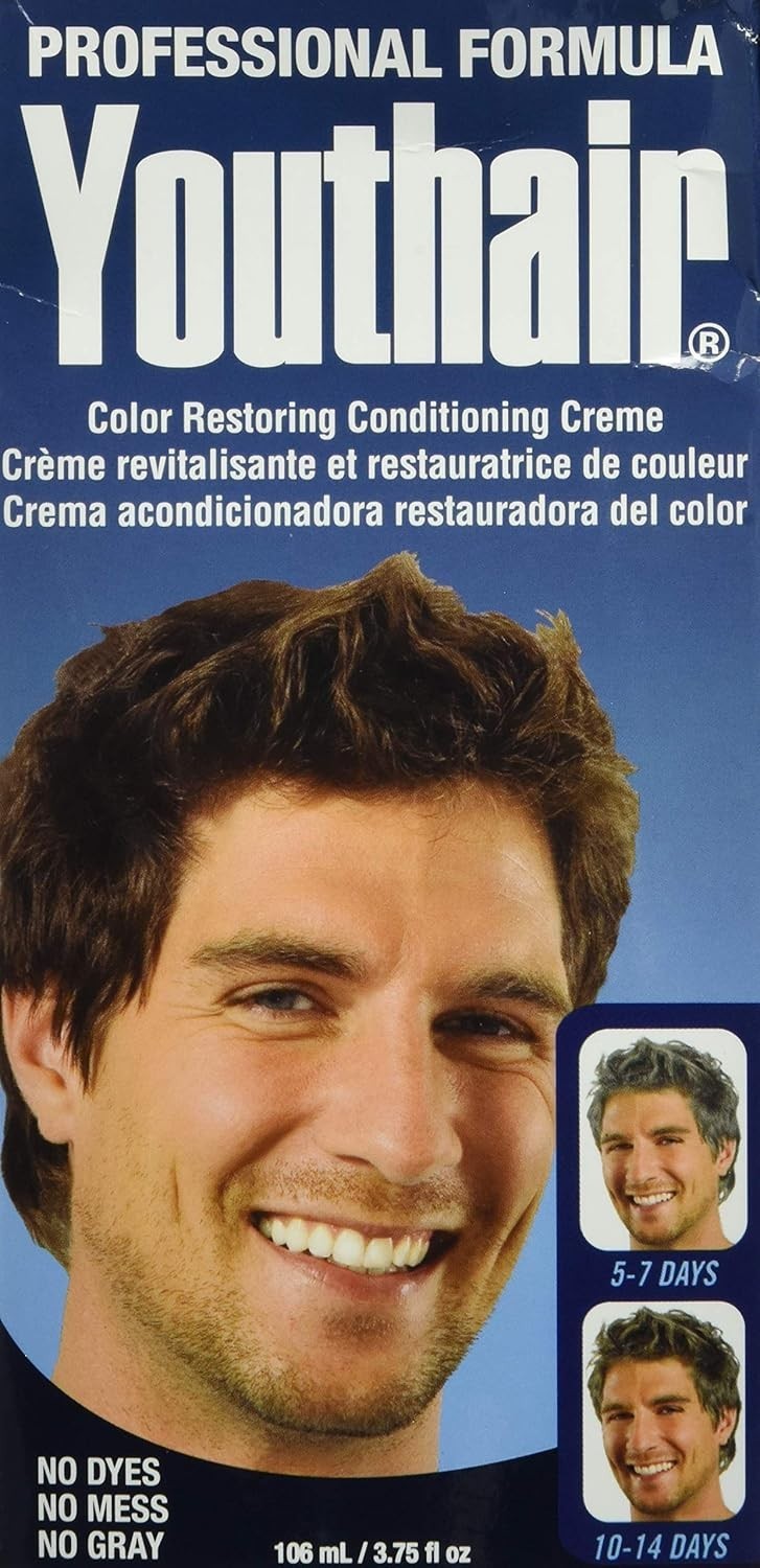 Youthair Lead-Free Hair Color Cream - Natural, Long-Lasting, No Dye or Peroxide - Pack of 3