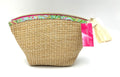 Estée Lauder Straw Makeup Bag with Zipper – Authentic Cosmetic Organizer