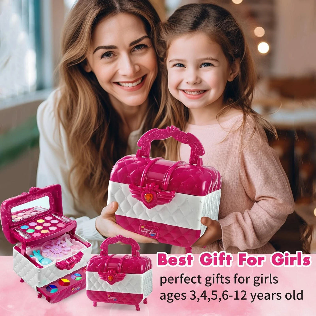 Kids Washable Makeup Set for Girls Pretend Play Princess Toy Gift