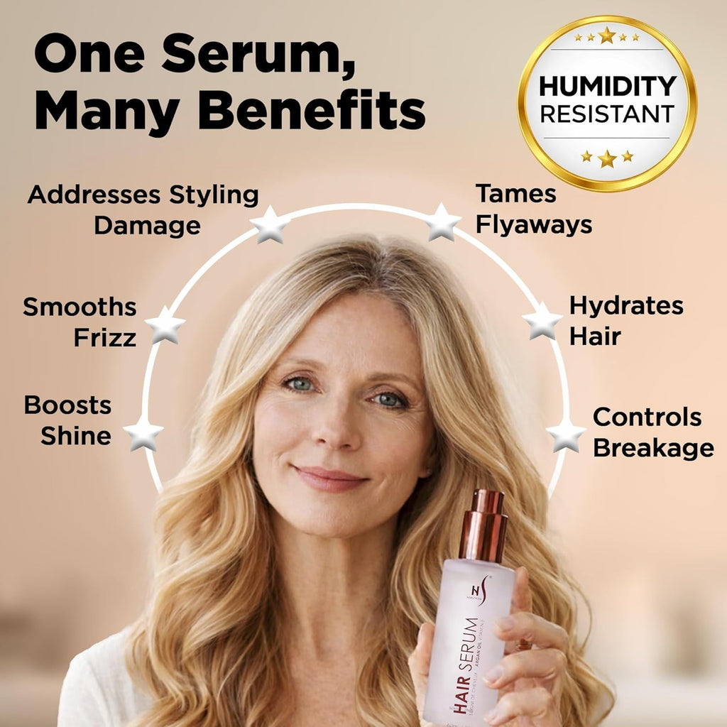Herstyler Argan Oil Hair Repair Serum for Frizz Control & Shine - Pack of 2