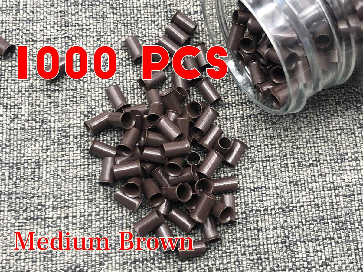 1000PCS Hair Extension Micro Link Beads Copper Tube Rings Jewelry
