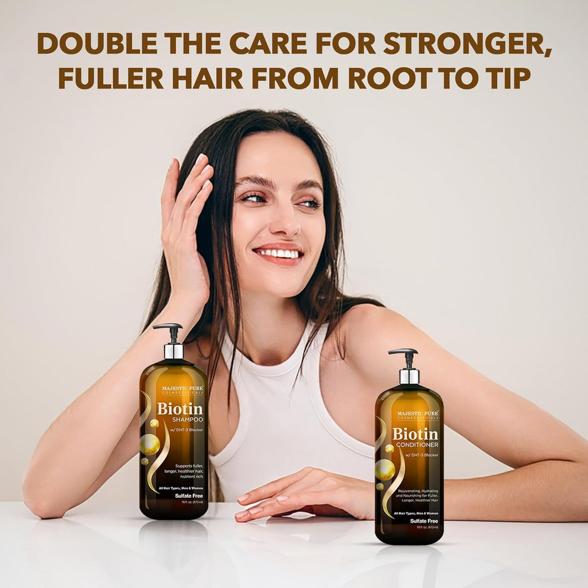 Biotin Shampoo & Conditioner Set for Healthy Hair - Sulfate Free, Nourishing, Hydrating