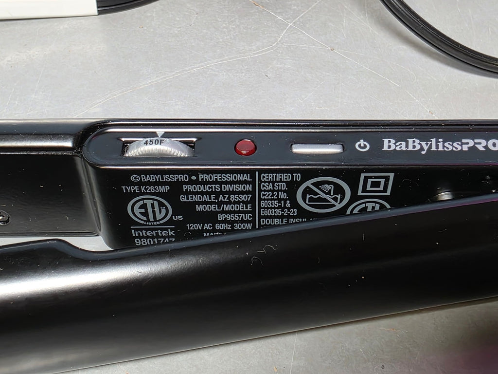 Ceramic Hair Straightener 1 Inch Flat Iron Black 450°F Max Temp