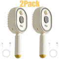 Electric Steam Hair Brush with Nano Mist & Red Light Therapy - Rechargeable, Portable, Detangling & Hydrating