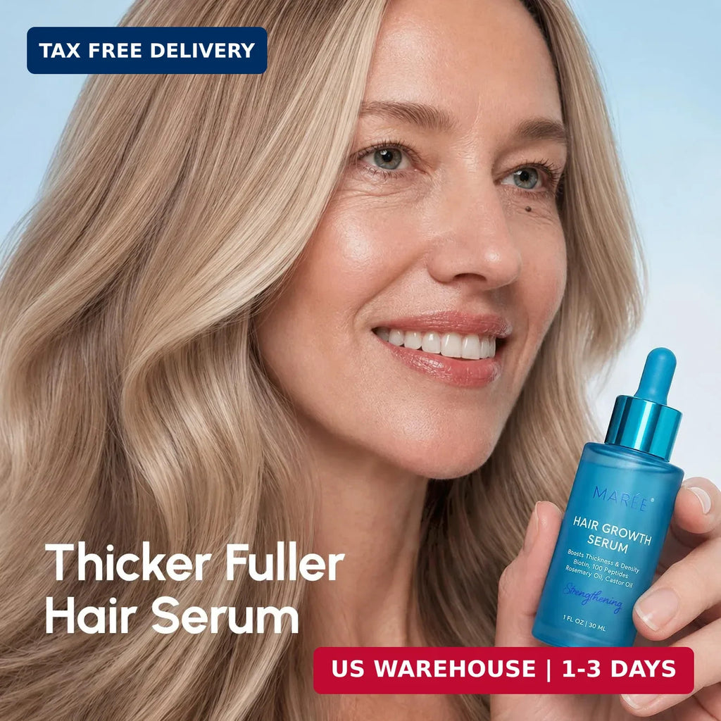 Hair Growth Serum with Caffeine Peptides Castor Rosemary Oil for Women & Men