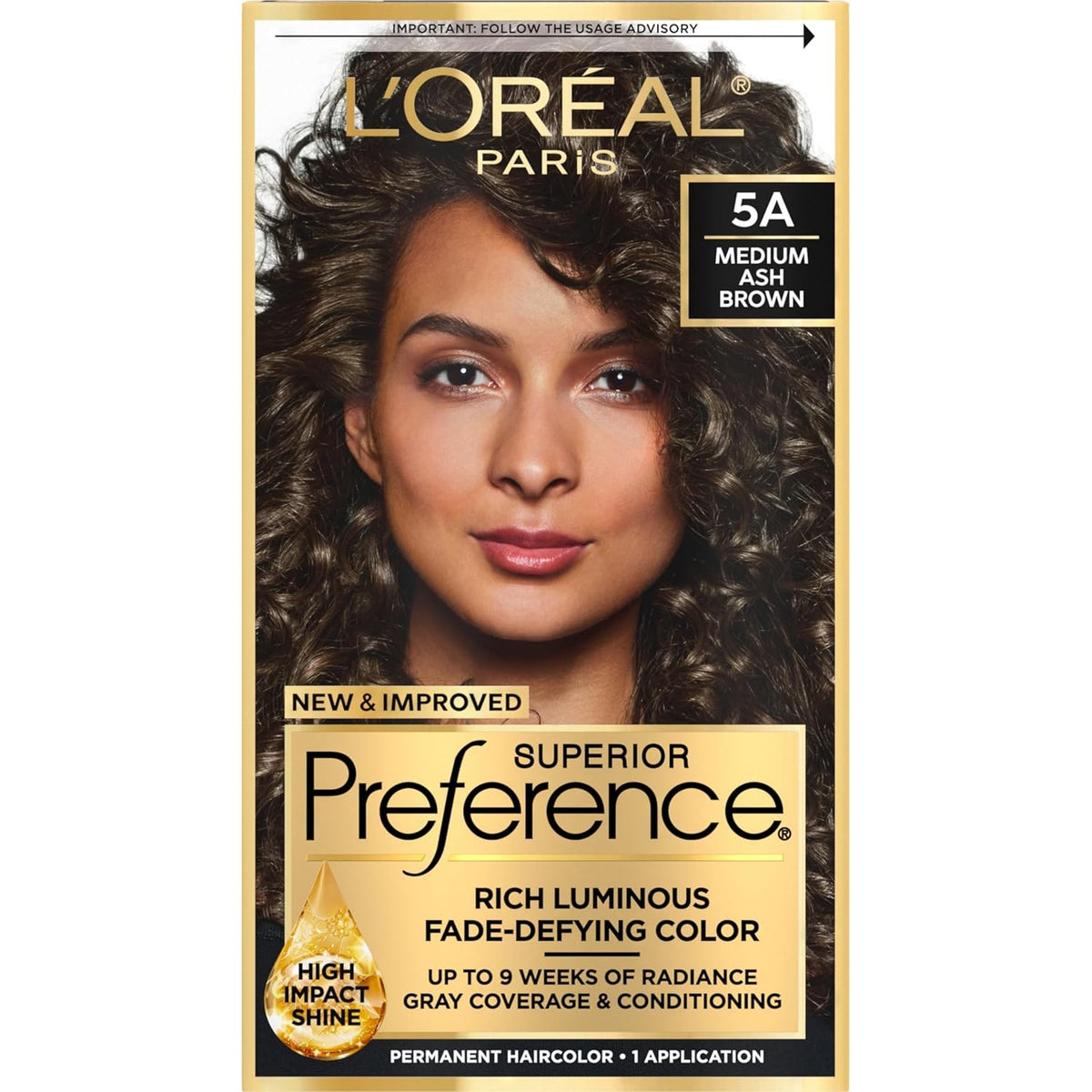 L'Oreal Superior Preference Hair Color 5A Medium Ash Brown 2-Pack