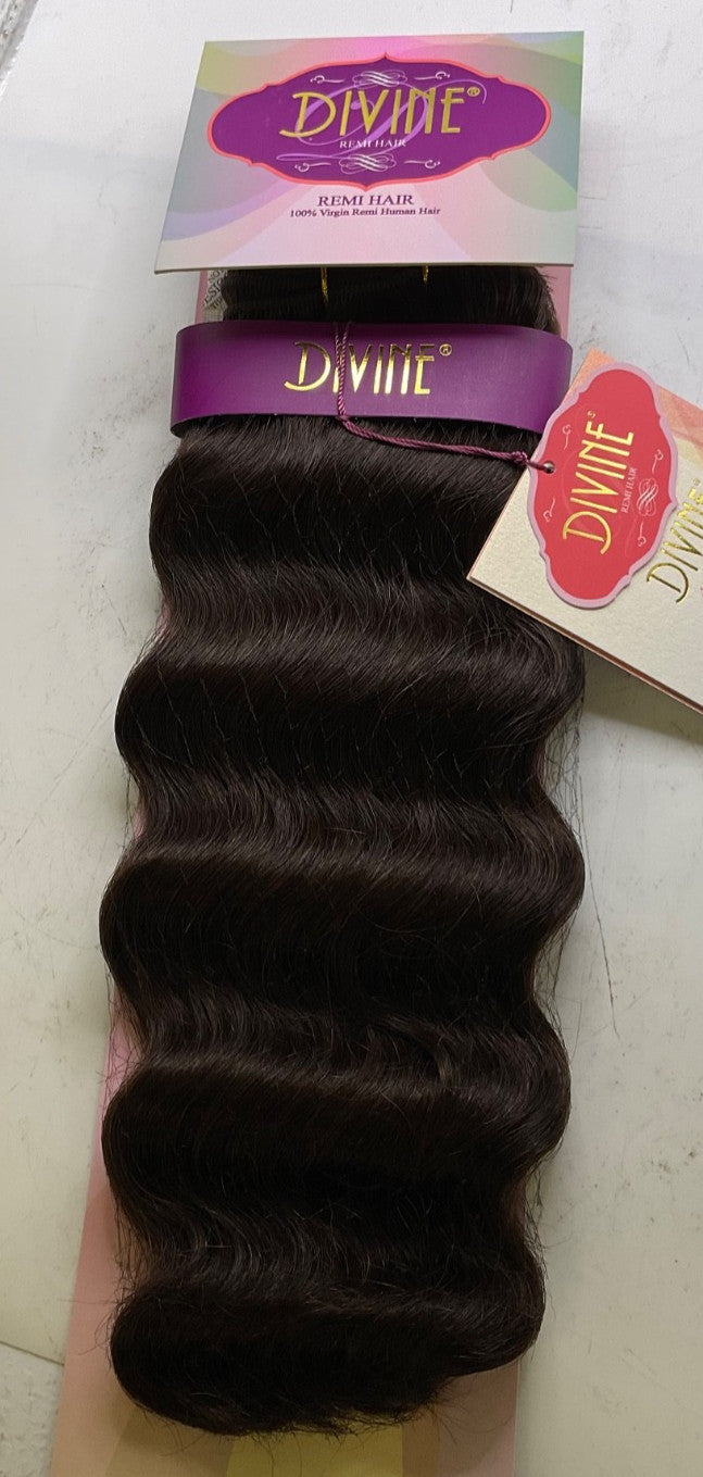 European Deep Virgin Hair Extensions 12 Inch - Natural Black 2