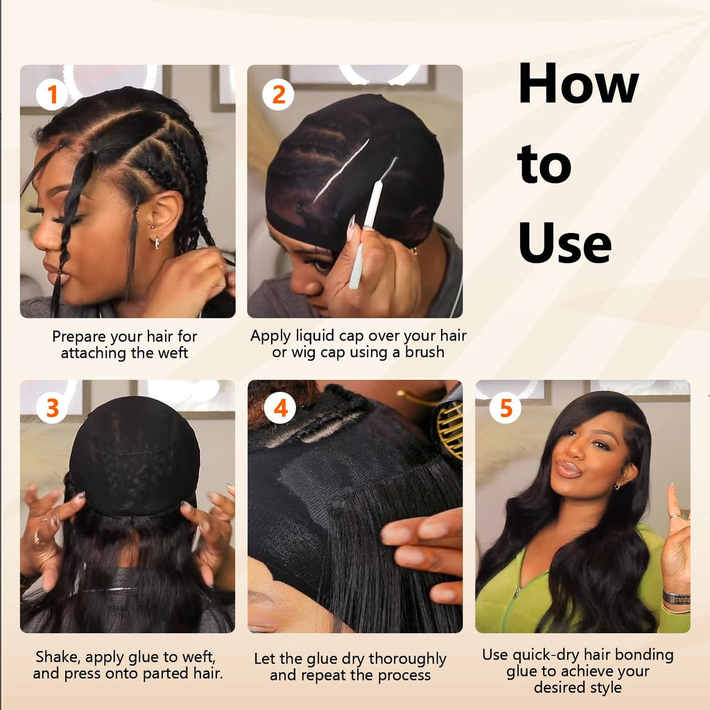 Professional Hair Bonding Glue for Quick Weaves - 8oz Fast Drying, Natural Latex Formula
