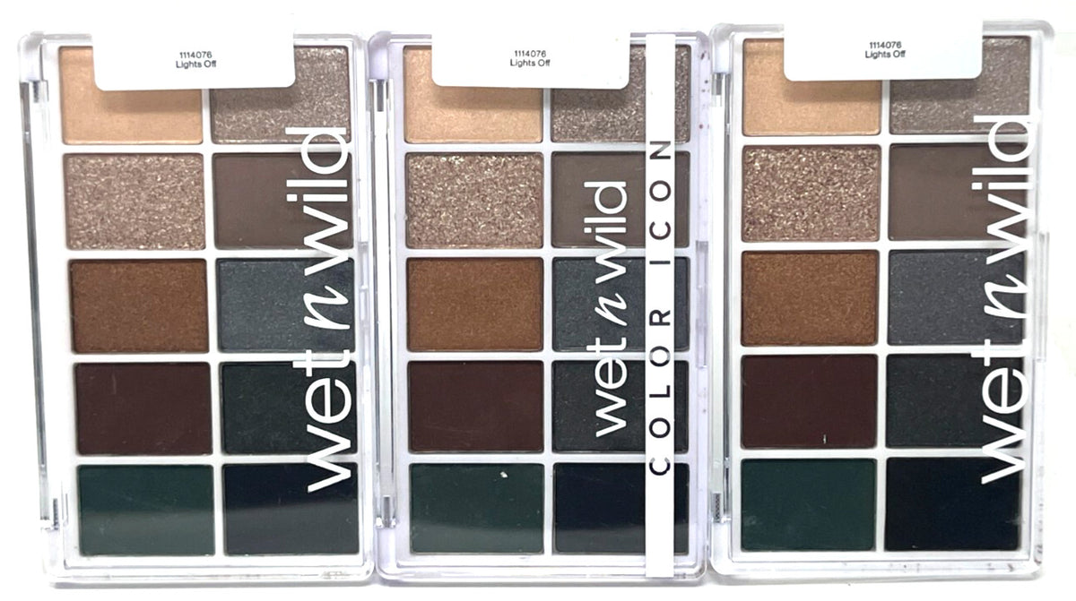10-Pan Eyeshadow Palette - Lights Off Color Icon Makeup Sealed