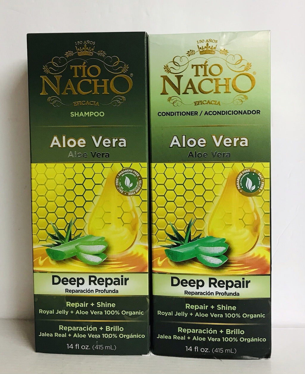 Aloe Vera Shampoo & Conditioner Set - Deep Repair for Hair - 14 fl oz Each