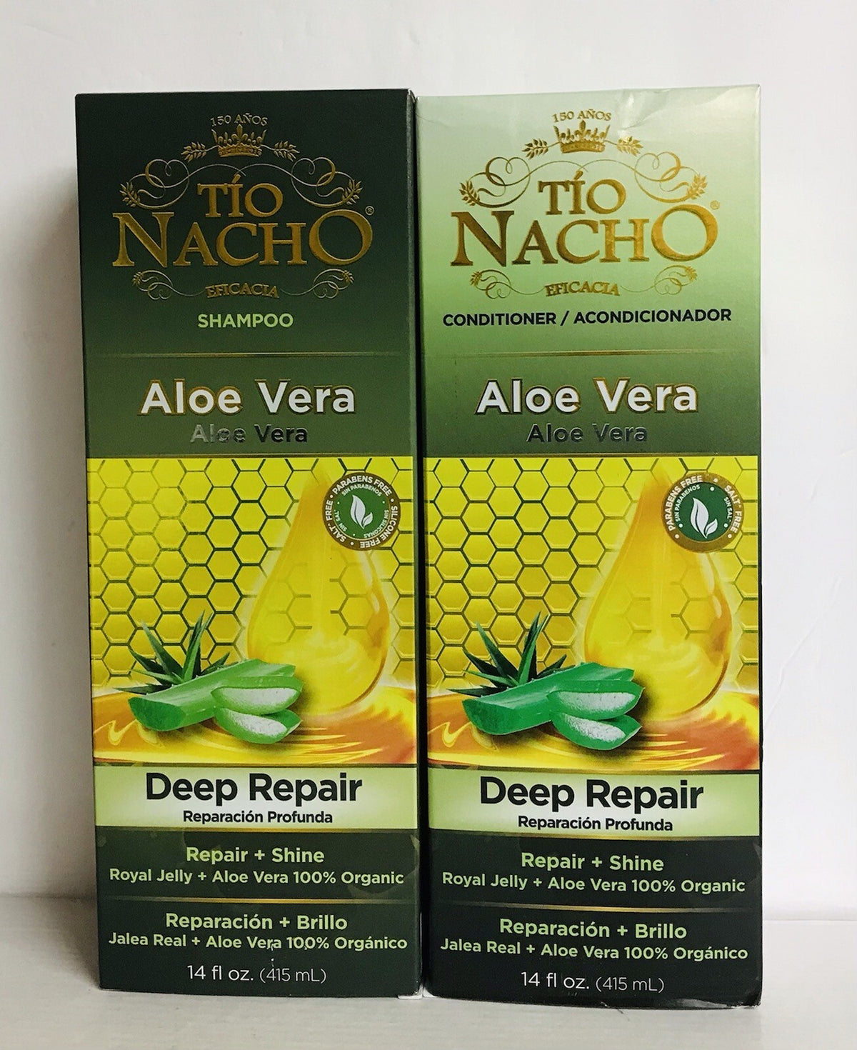 Aloe Vera Shampoo & Conditioner Set - Deep Repair for Hair - 14 fl oz Each