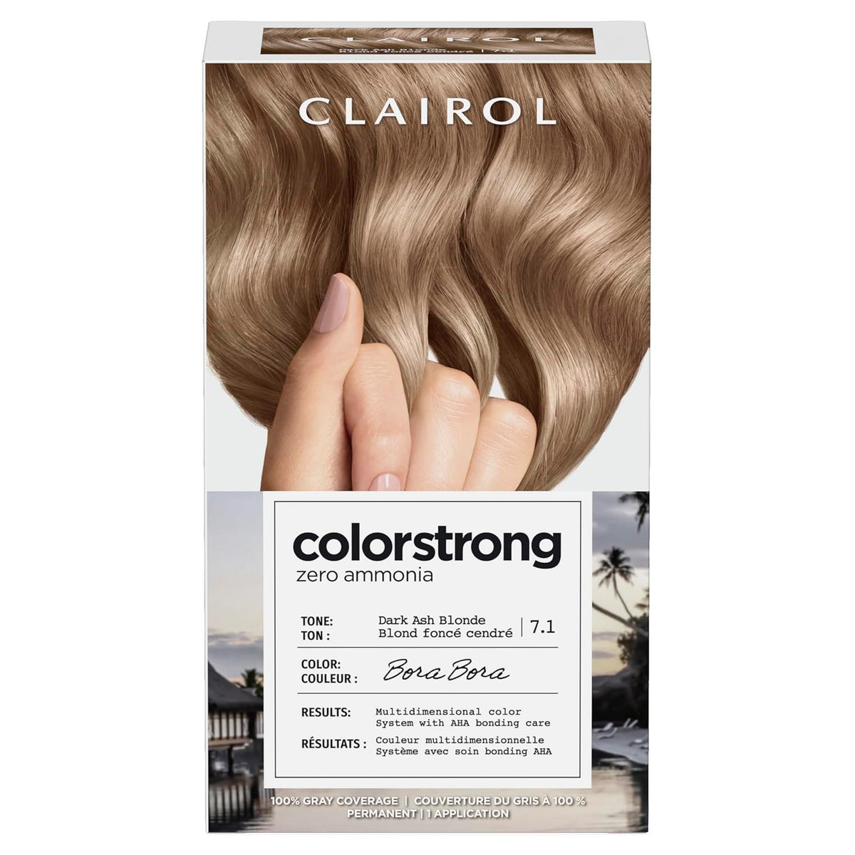Dark Ash Blonde Hair Dye Kit - Ammonia & PPD Free Permanent Color