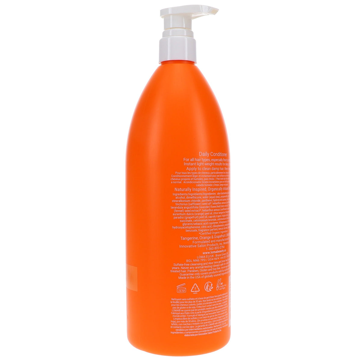 Loma Daily Conditioner 33.8 oz for All Hair Types, Detangler & Heat Protectant