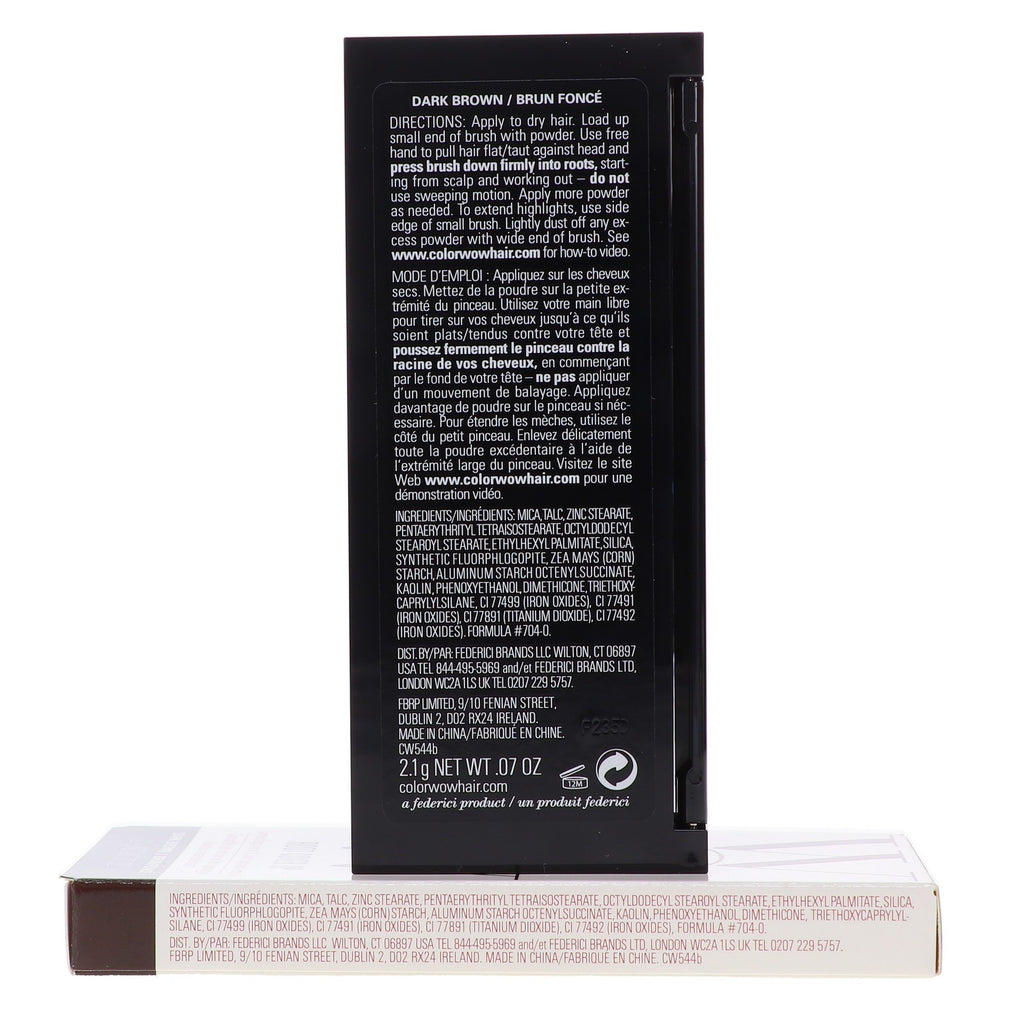 Root Cover Up Dark Brown Hair Powder - Water-Resistant Temporary Roots Concealer