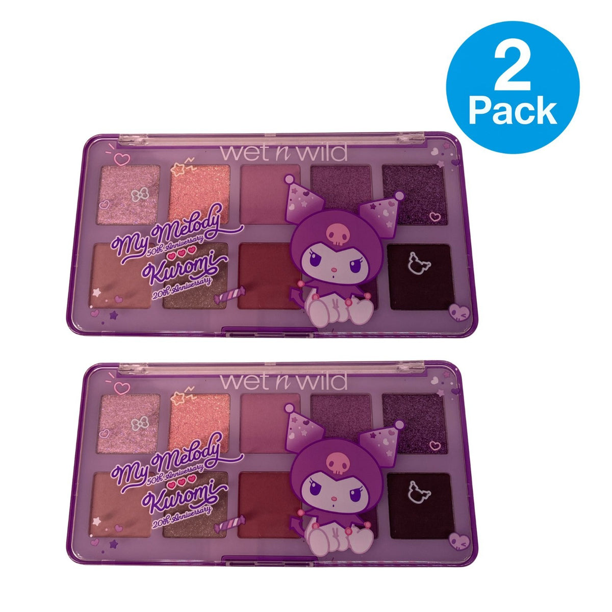 Wet n Wild My Melody & Kuromi Grunge Glam Eye & Face Palette 0.6 oz - 2 Pack