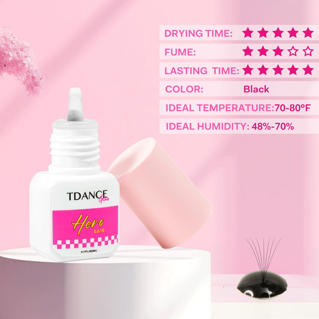 Long Lasting Lash Extension Adhesive 0.5-1 Sec Dry 7 Week Retention