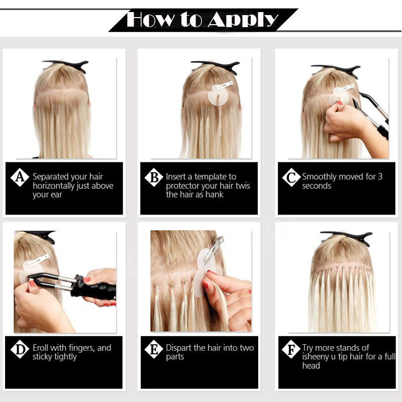 Remy Hair Extensions Keratin Bond Pre Bonded Hair Tips 16-22 Inch 100G