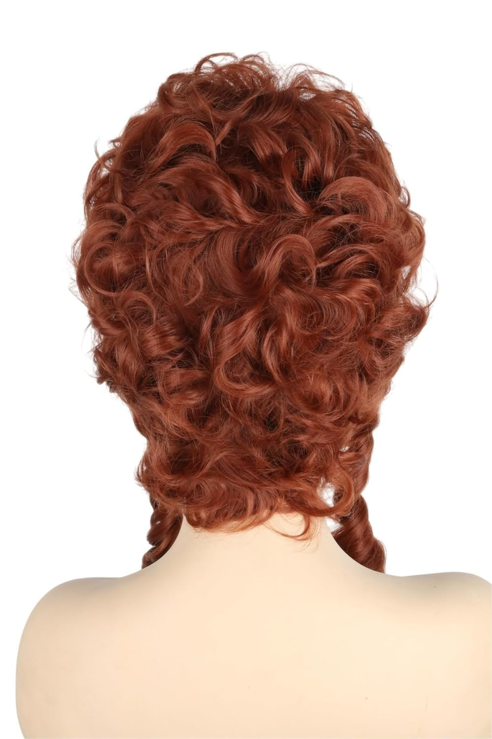 Women Beehive Wig Wine Red Long Wavy Vintage Costume Cosplay Halloween