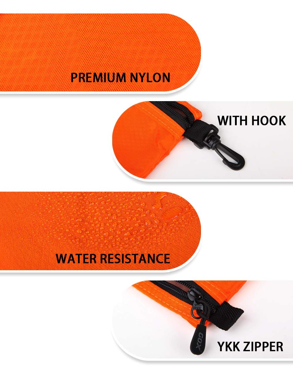 Men's Waterproof Toiletry Bag Dopp Kit Travel Pouch Orange