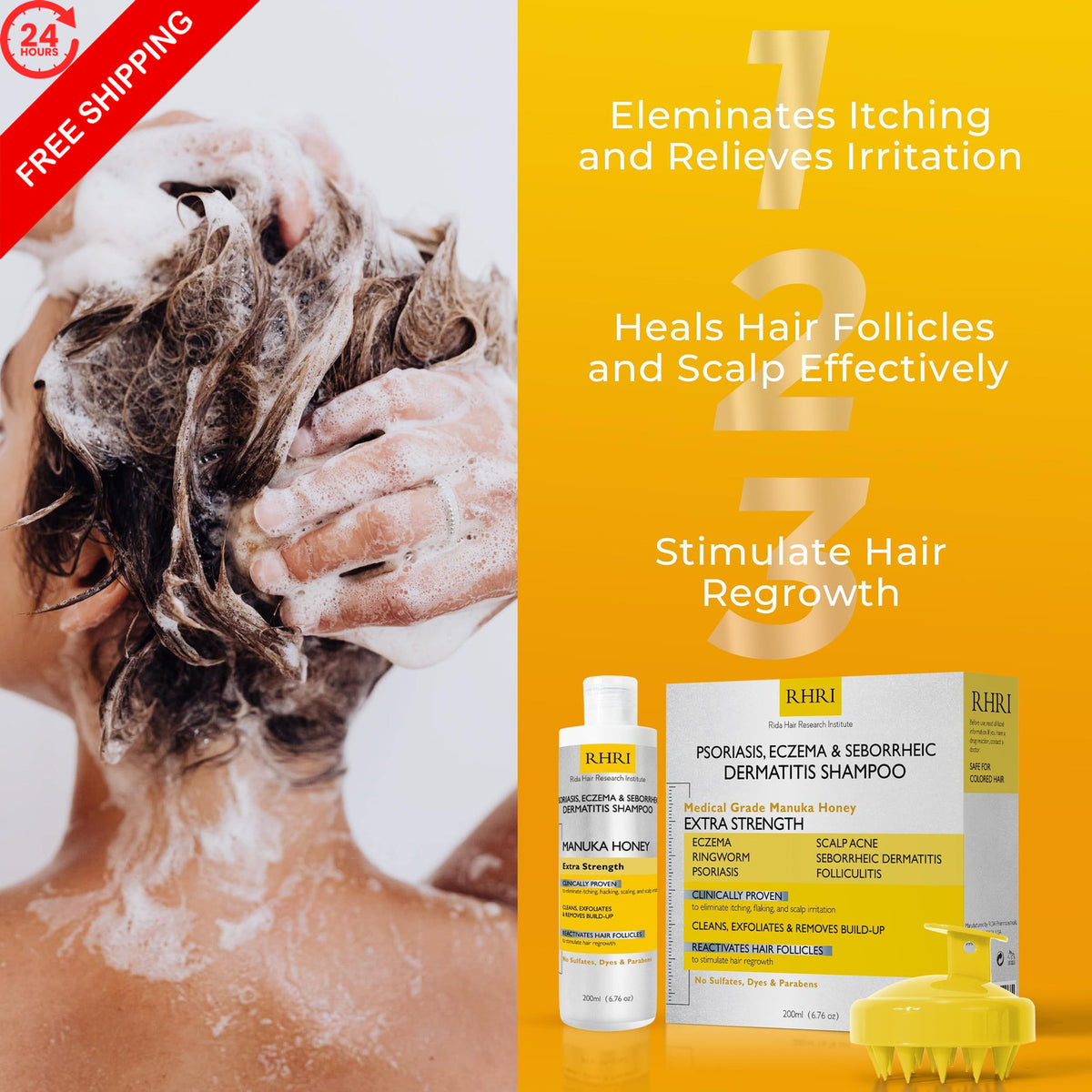 Salicylic Acid Psoriasis Shampoo - 6.76 Fl Oz, Scalp Relief & Moisturizing