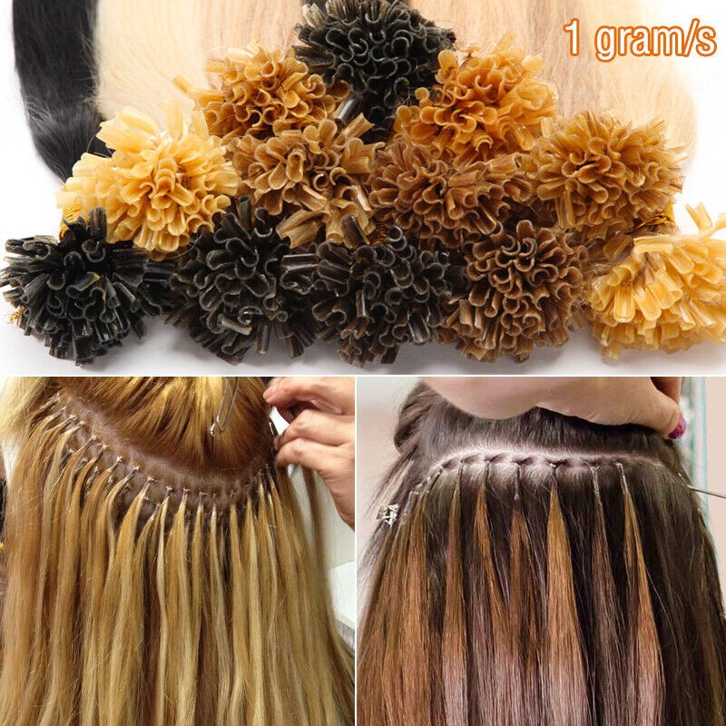 Keratin Bonded Hair Extensions U-Tip Platinum Blonde 26 Inch 100 Strands