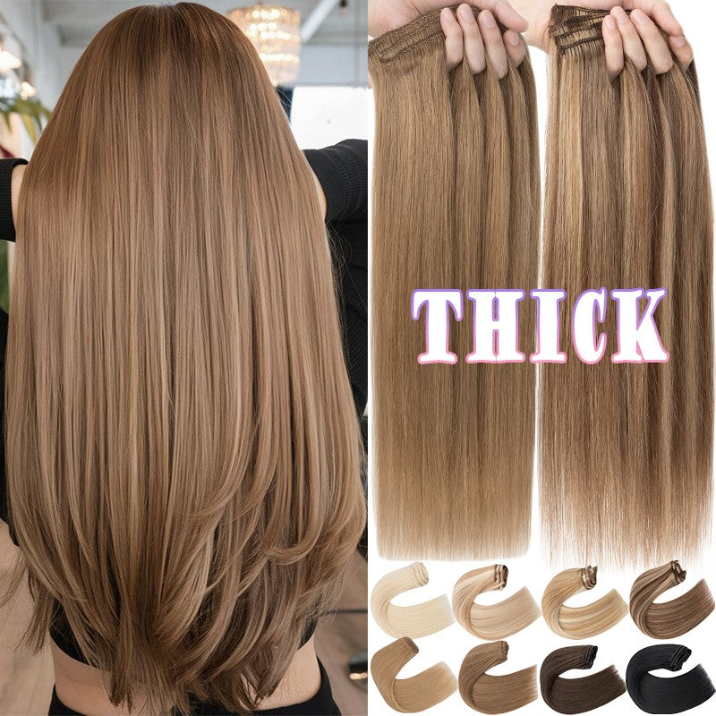 Thick Double Weft Clip-In Hair Extensions Full Head - Remy Human Hair
