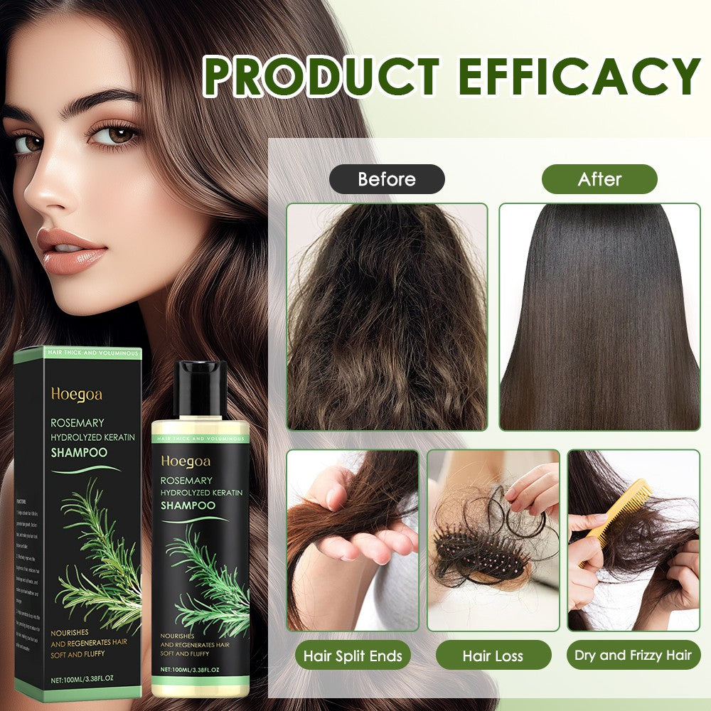 Organic Rosemary Hair Growth Shampoo with Hydrolyzed Keratin - 100ML