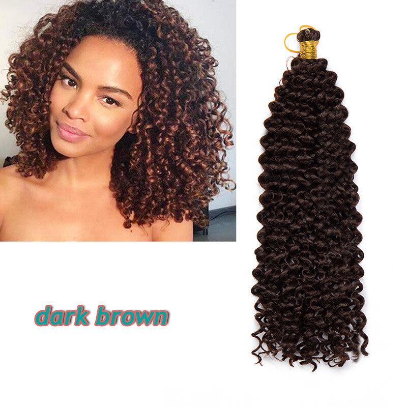 14-Inch Water Wave Crochet Hair Extensions for Black Women - Synthetic Braids