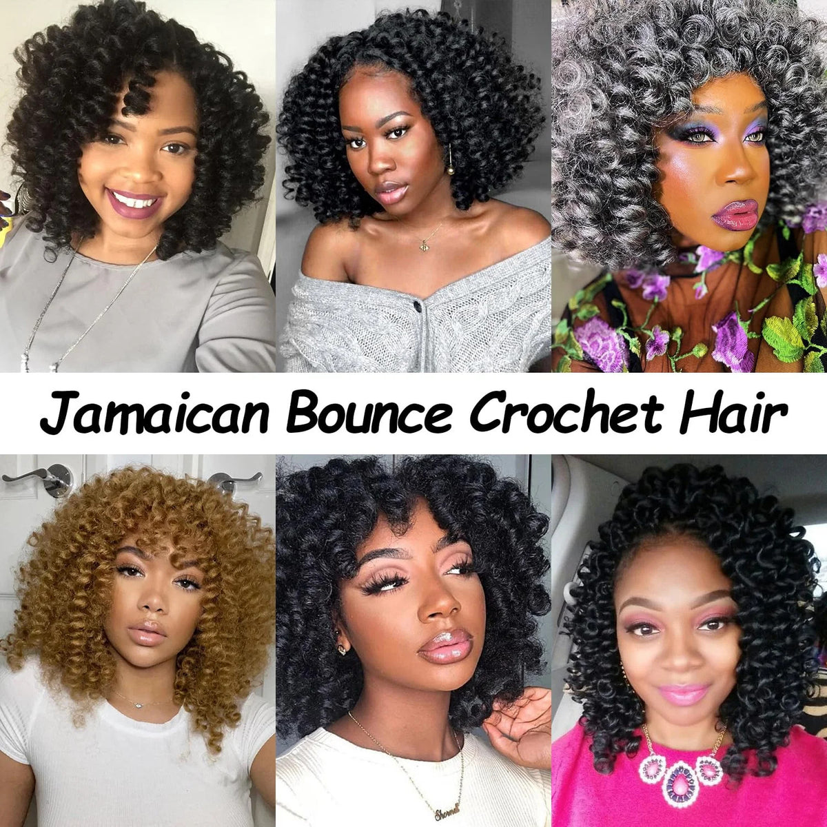 Crochet Hair Wand Curls 4 Pack 8 Inch Afro Bouncy Synthetic Hair for Black Women