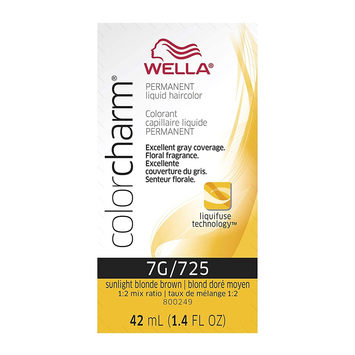 Wella Color Charm Liquid Hair Color 725 Sulight Blonde Brown 1.4 oz - 6 Pack
