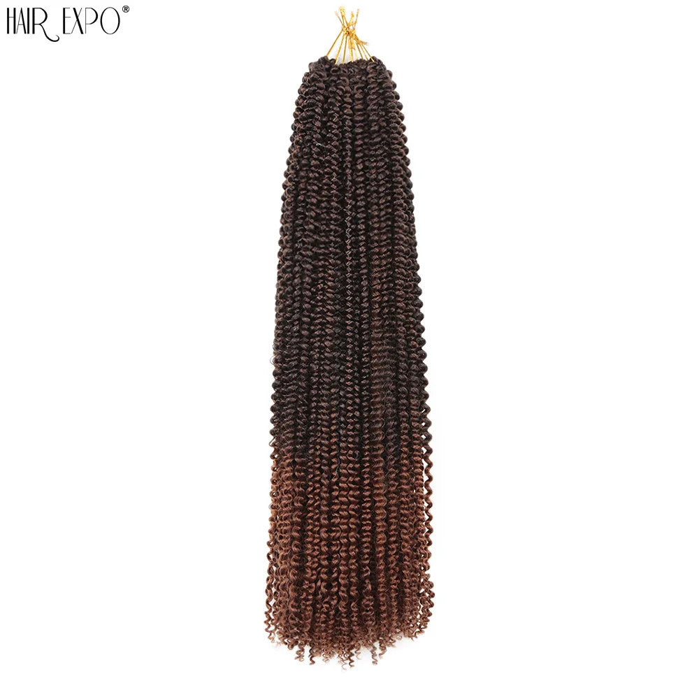 Pre Looped Ombre Passion Twist Crochet Hair Water Wave Synthetic