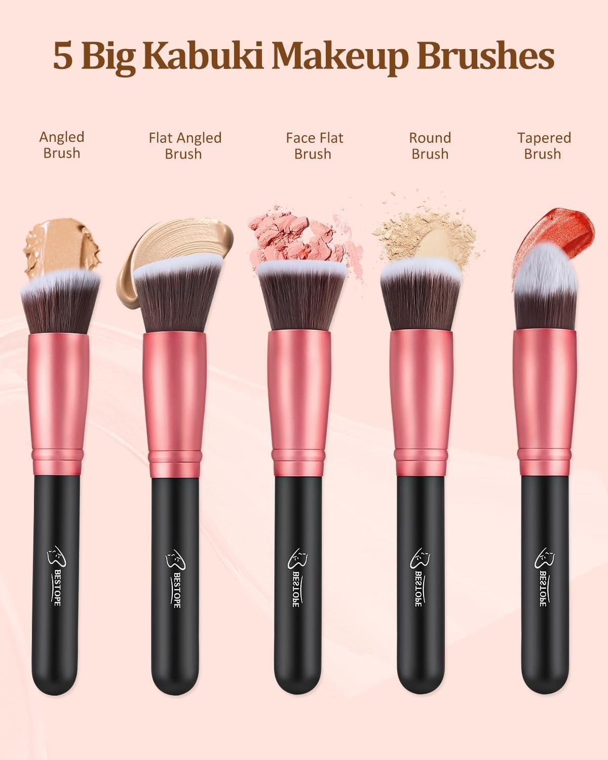 16-Piece Makeup Brush Set with Blending and Foundation Brushes