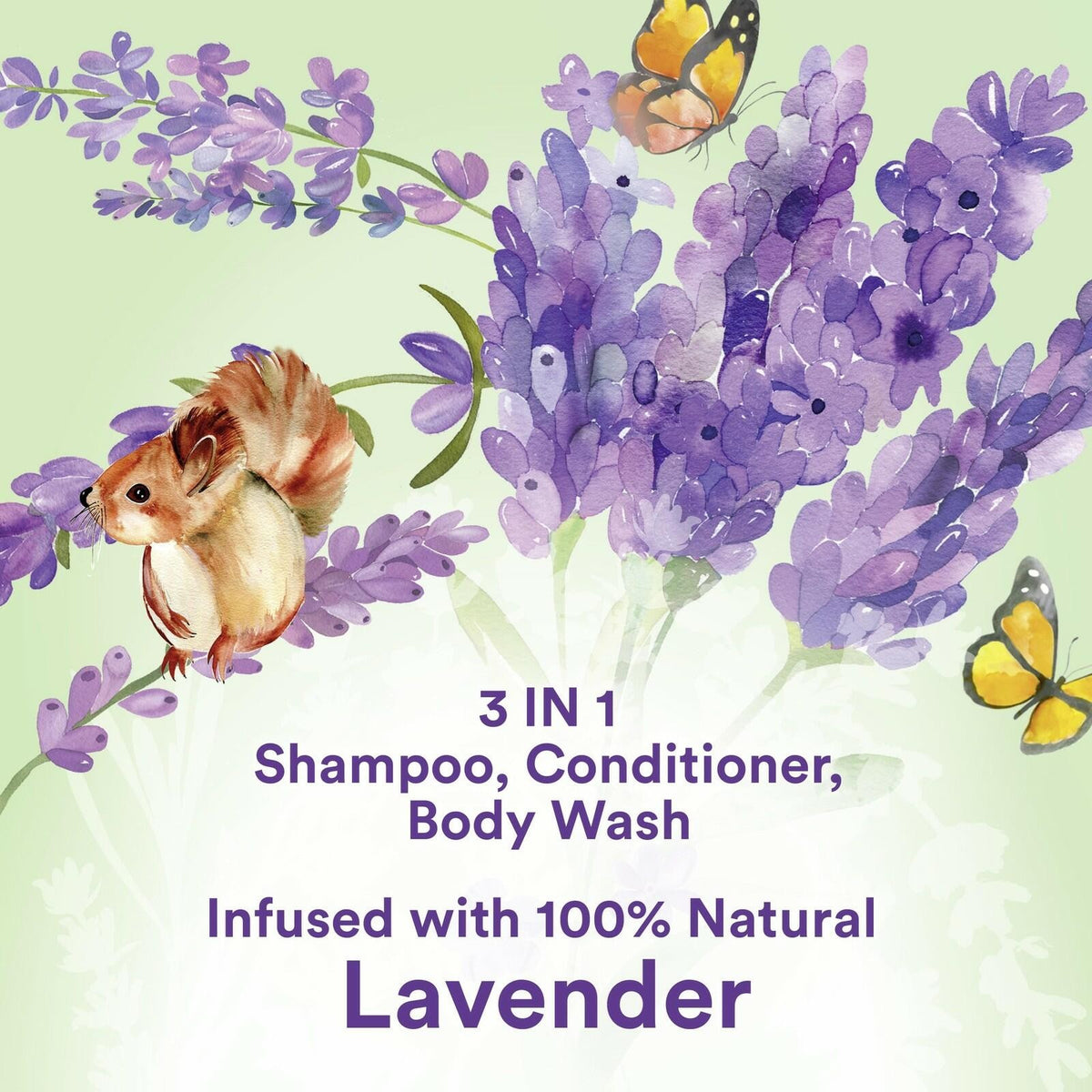 Kids Lavender 3-in-1 Body Wash Shampoo & Conditioner Pack of 4