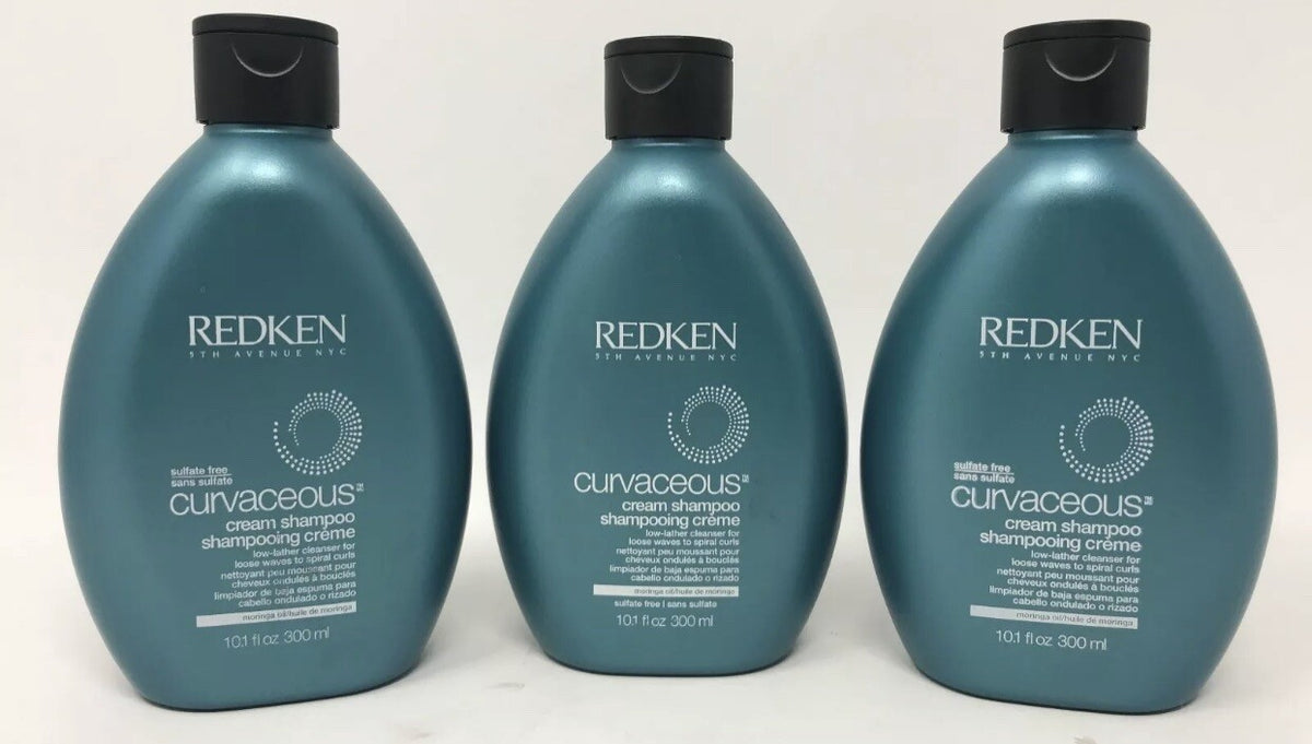 Redken Curvaceous Curl Enhancing Shampoo 10.1 oz 3-Pack - Designed for Curly Hair