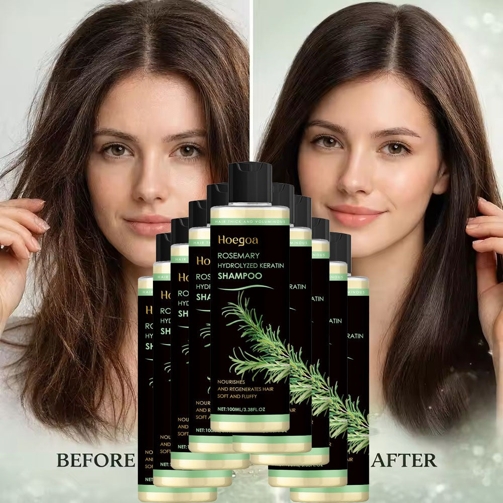 Organic Rosemary Hair Growth Shampoo for Thicker Hair - Hydrolyzed Keratin