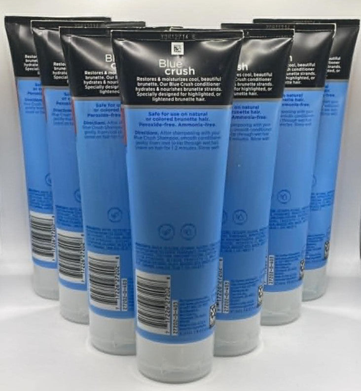 John Frieda Blue Crush Brunette Conditioner Pack - Restores Moisture & Adds Blue Pigments, 7 Bottles of 8.3 FL OZ