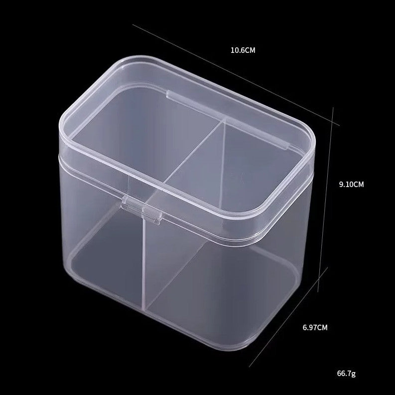 2-in-1 Acrylic Cotton Swab & Pad Storage Box Makeup Organizer Container