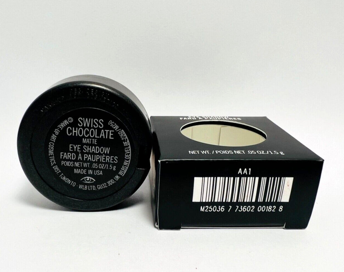 MAC Eye Shadow Swiss Chocolate Matte 0.05oz - Rich Neutral Shade