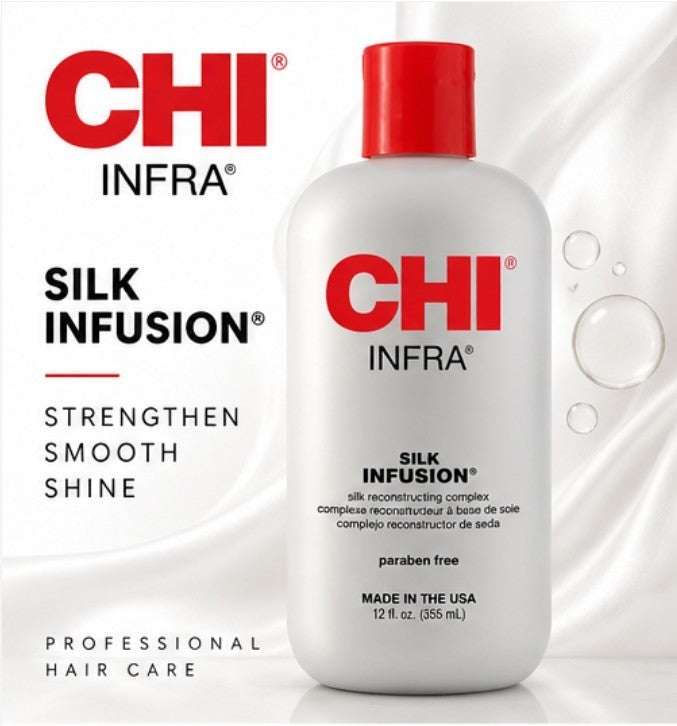 CHI Infra Silk Infusion Leave-In Hair Treatment - Strengthen & Shine - 12 Oz
