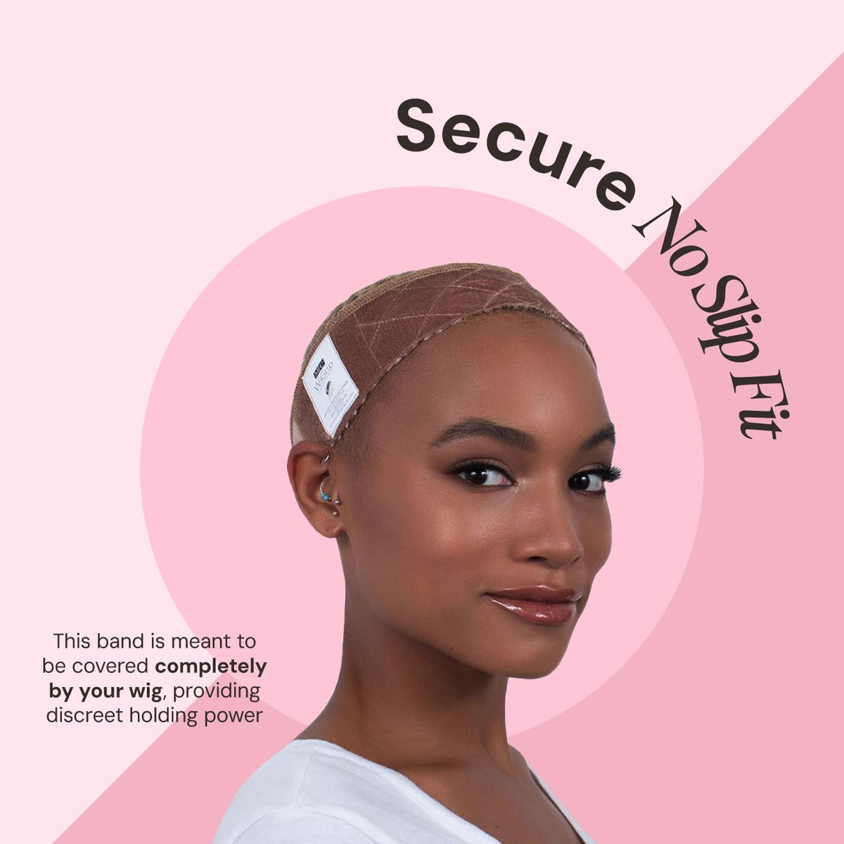 Adjustable Wig Grip Band Non-Slip Headband for Glueless Support - One Size Nude